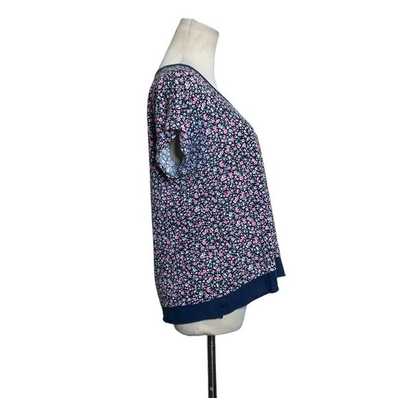 Splendid blue floral short sleeves top size XS - Picture 6 of 13